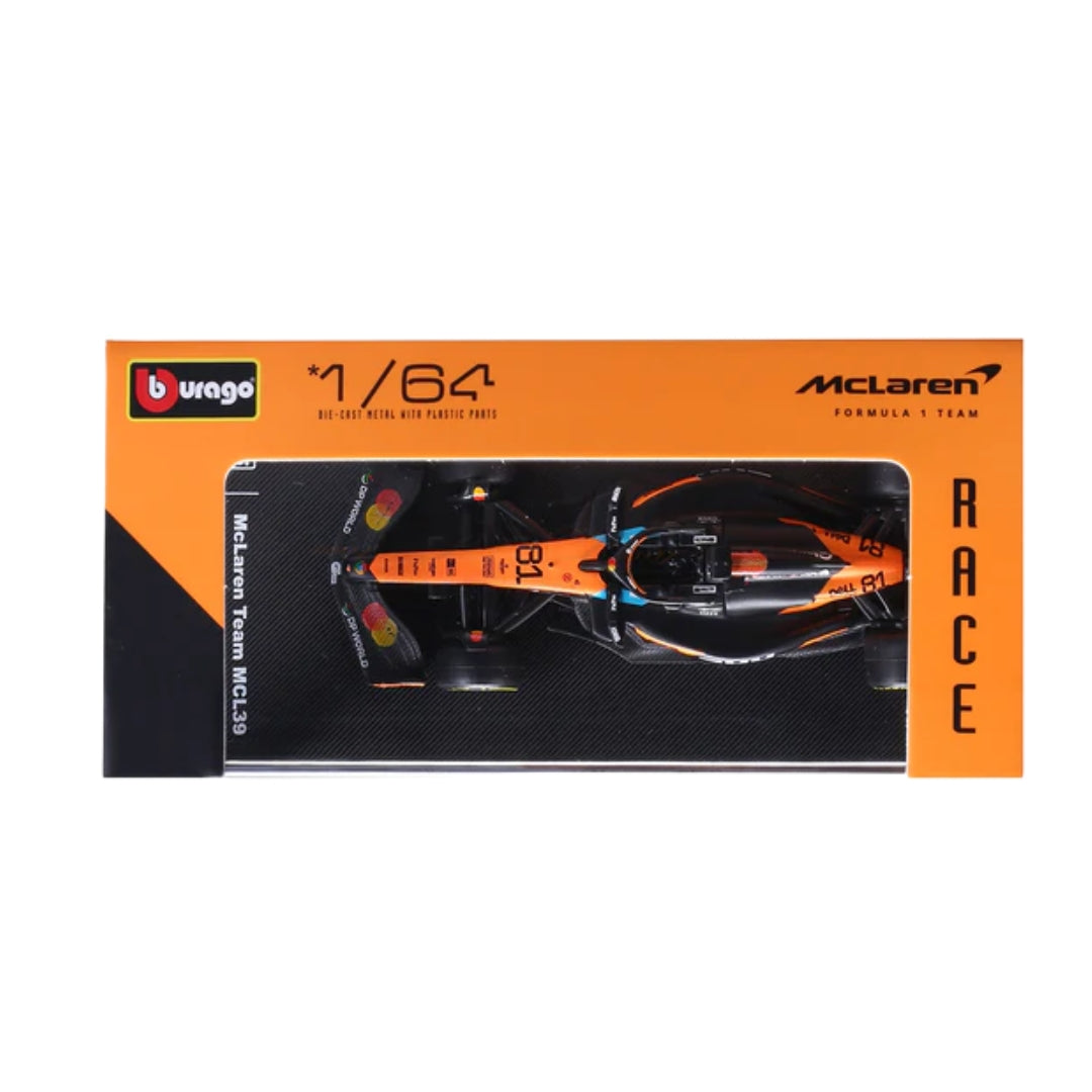 Official Bburago 2025 McLaren MCL39 Australia GP 81 Oscar Piastri - Scale 1 : 64 Diecast Scale Model