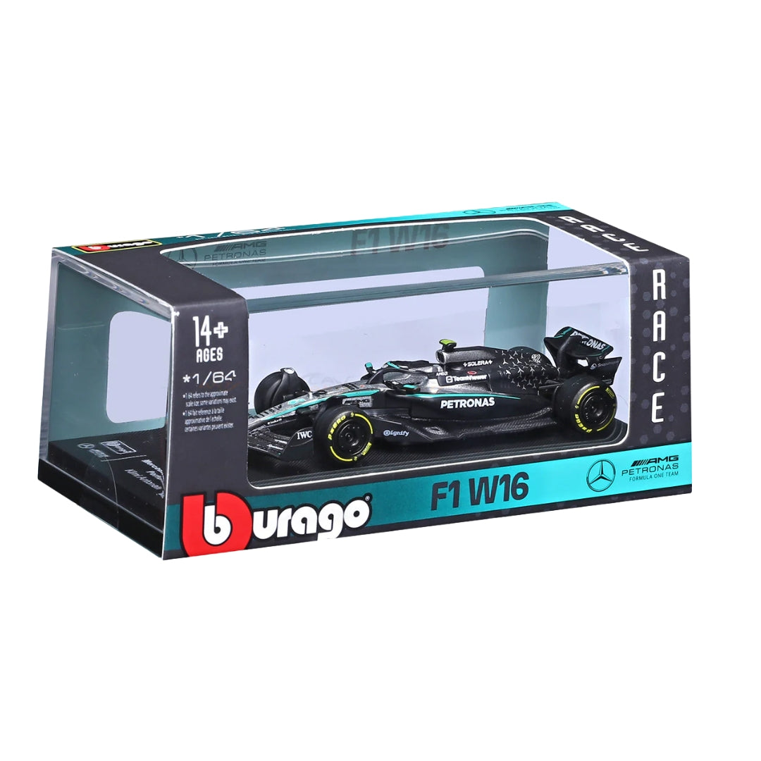 Official Bburago 2025 Mercedes-AMG W16 12 Kimi Antonelli - Scale 1 : 64 Diecast Scale Model