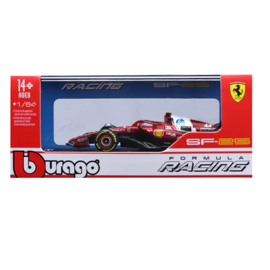 Preorder Official Bburago 2025 Ferrari SF-25 No 44 Lewis Hamilton Australia GP - Scale 1 : 64 Diecast Scale Model (Will Be Shipped in January 2026 First Week)