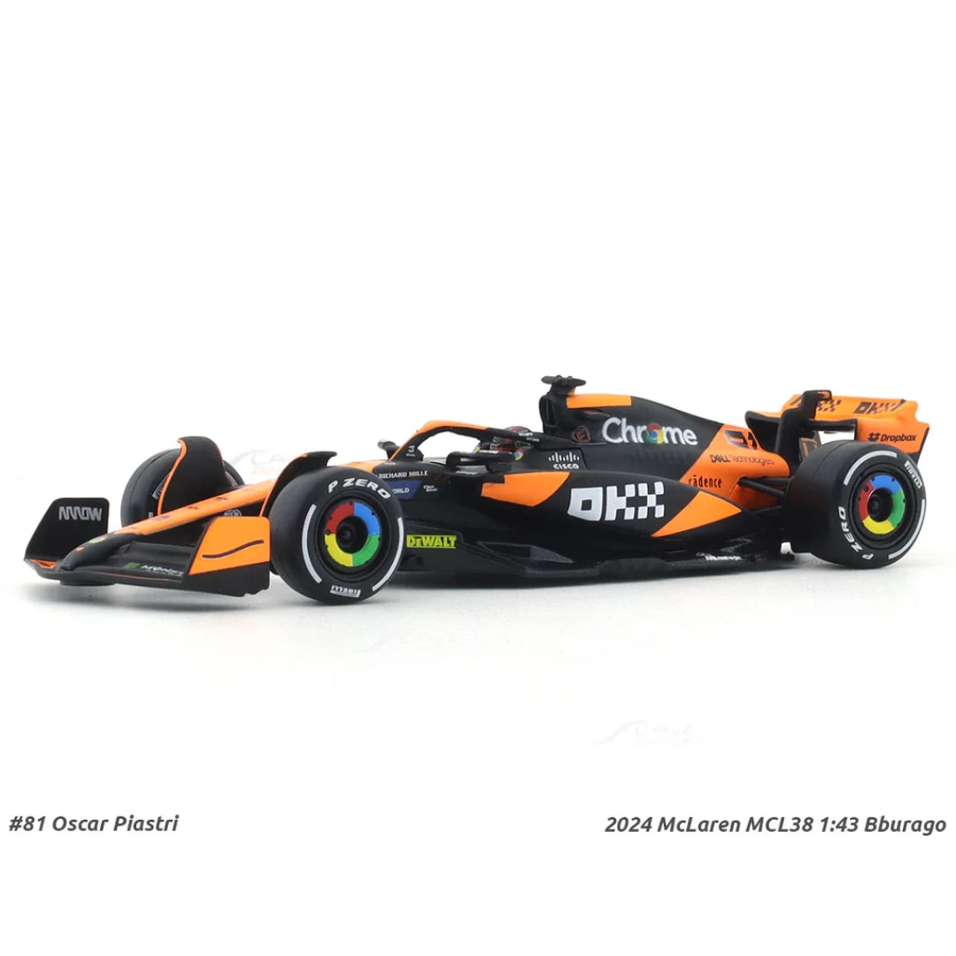 Bburago - 1/43 Diecast Scale Model - 2024 McLaren F1 Team MCL38 - 81 Oscar Piastri
