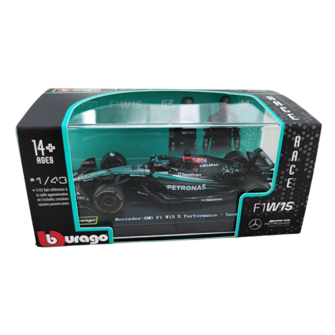 Bburago - 1/43 Scale Model - Mercedes-AMG Petronas F1 W15 E Performance #63 George Russell