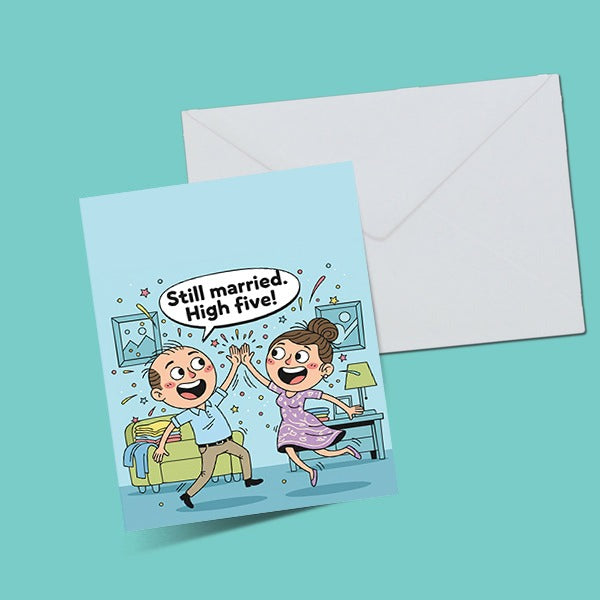 Happy Anniversary - High Five Greeting Card