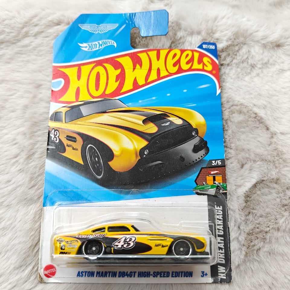 Hotwheels Aston Martin DB4GT High-Speed Edition Card Damaged - Car In Mint Condition