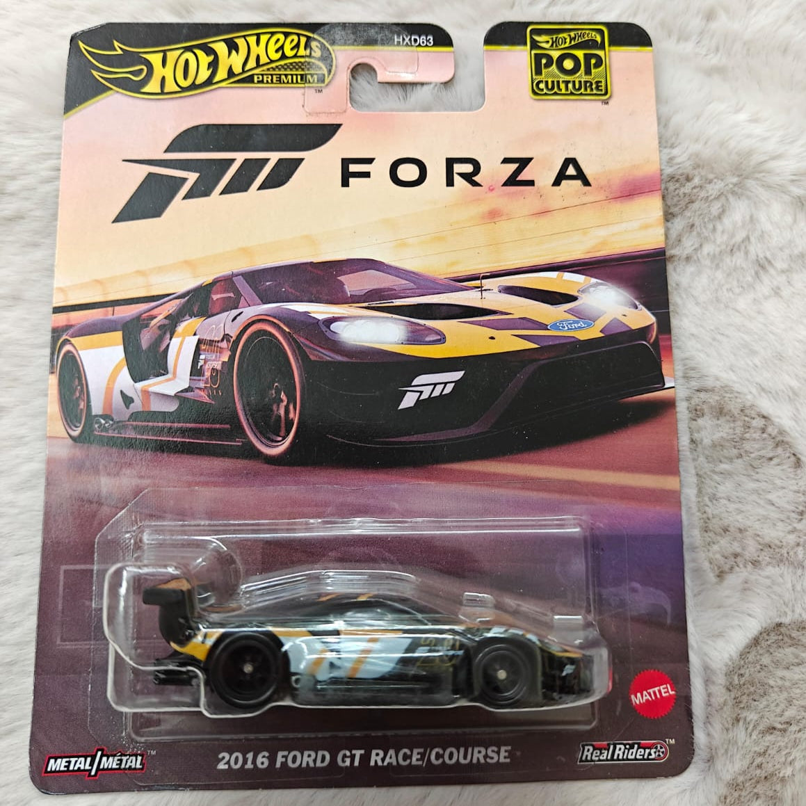 1:64 Hot Wheels 2024 Premium - Pop Culture Forza Diecast Model Car - 2016 Ford GT Race / Course