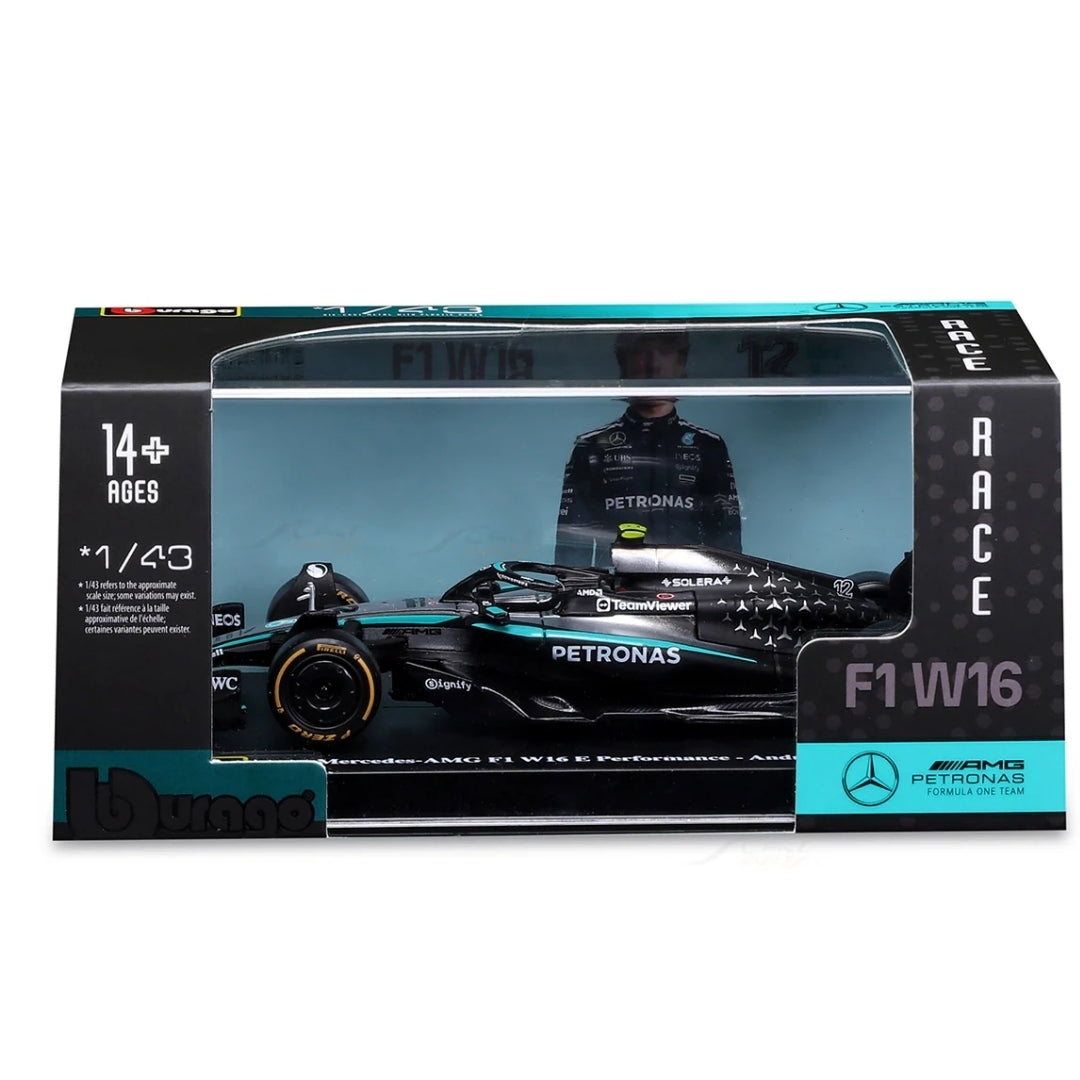 Preorder Official Bburago 2025 Mercedes-AMG W16 12 Kimi Antonelli Australia GP - Scale 1 : 43 Diecast Scale Model (Will Be Shipped in January 2026 First Week)