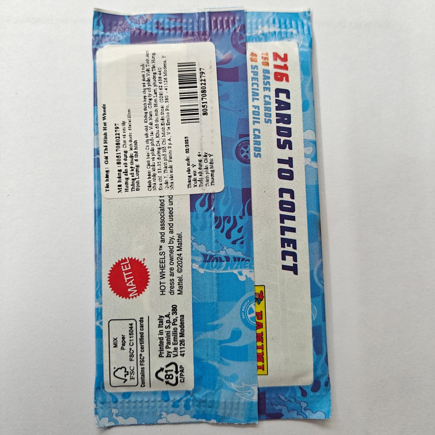 Hot Wheels On The Road Panini imported Official Trading Cards Collection - 6 cards