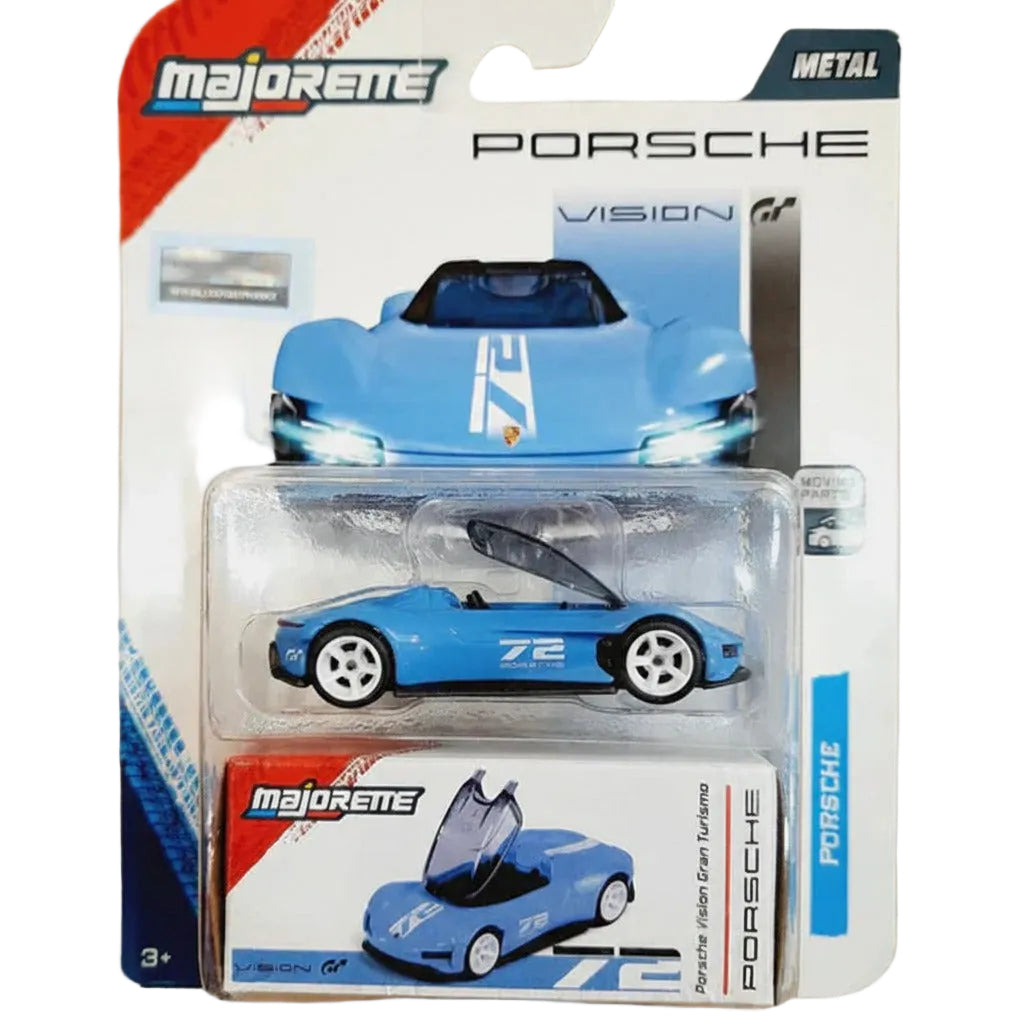 Majorette 1:64 Scale Diecast Car Model - Porsche Deluxe - Porsche Vision Gran Turismo (Blue)