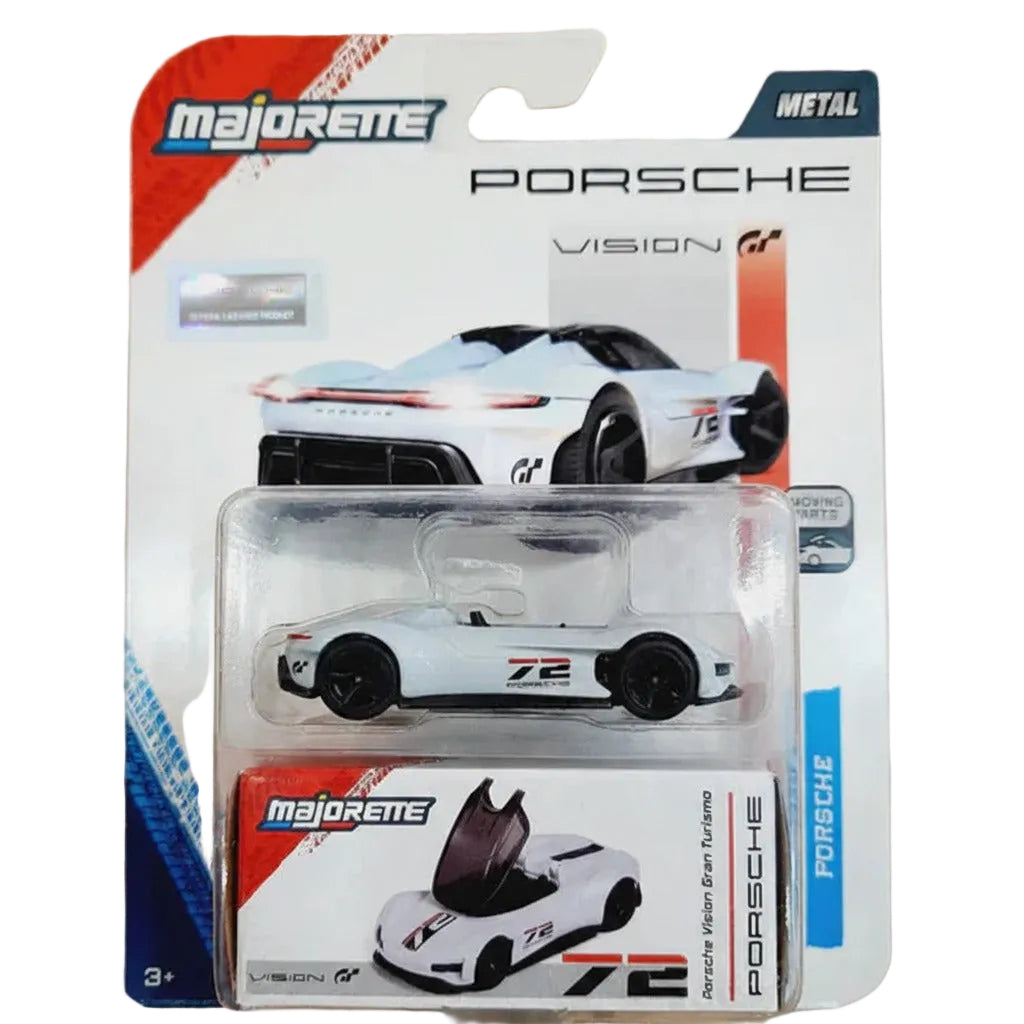 Majorette 1:64 Scale Diecast Car Model - Porsche Deluxe - Porsche Vision Gran Turismo (White)