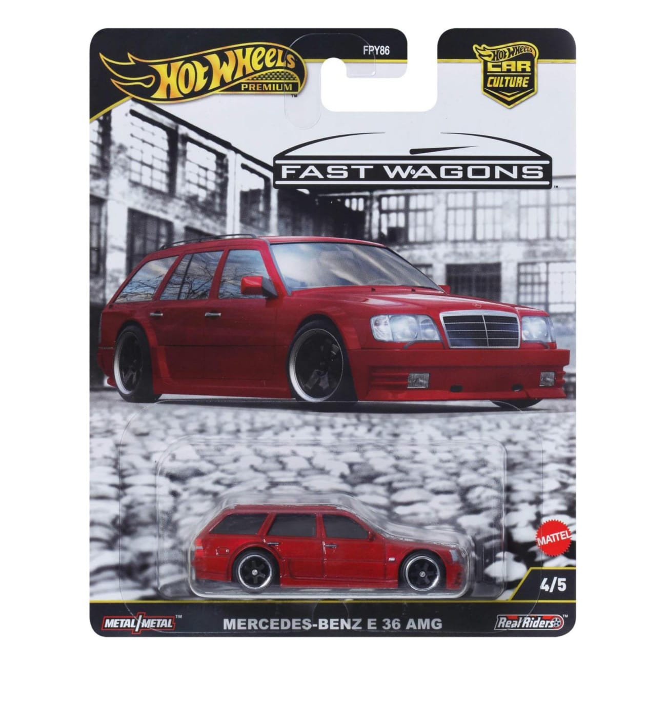 Hot Wheels imported Scale 1:64 2025 Fast Wagons Premium Car Culture Diecast Model Cars - Mercedes Benz E 36 AMG