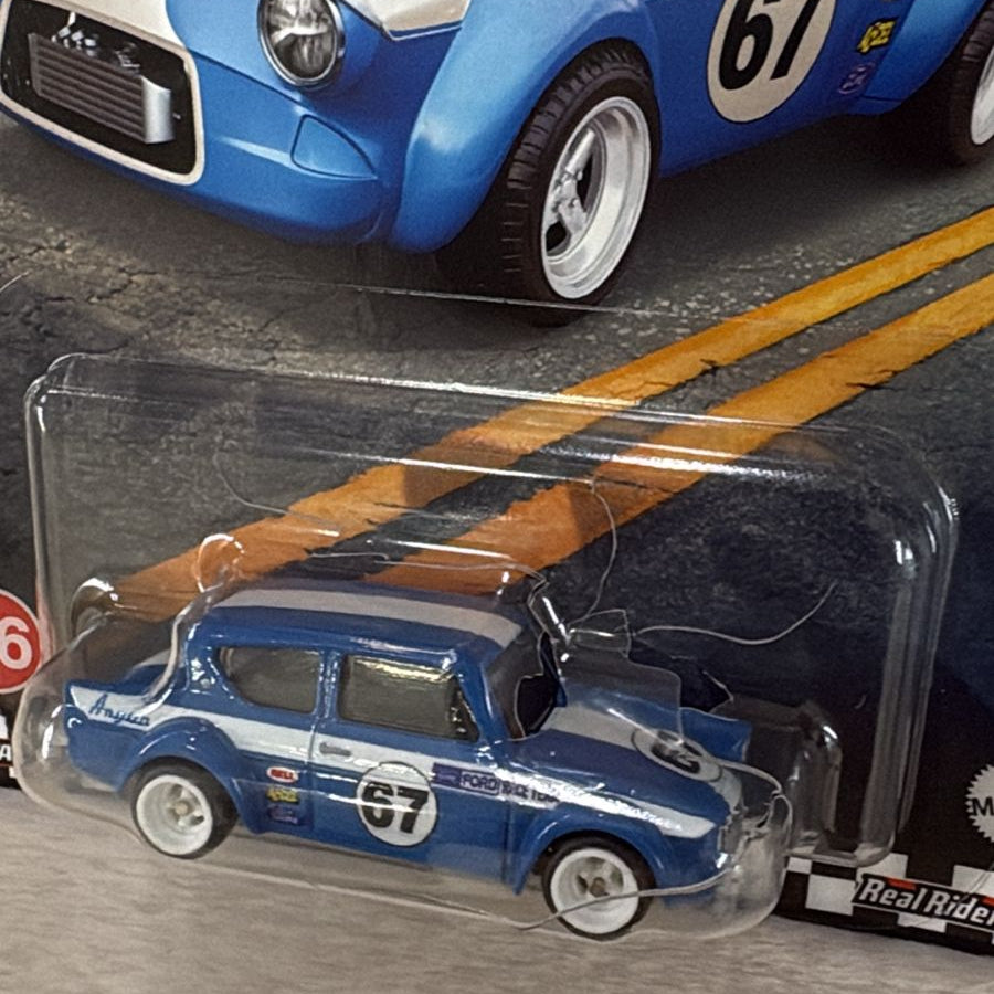 Hot Wheels '67 Ford Anglia Racer Premium 2024 Boulevard 1:64 diecast car - detail view