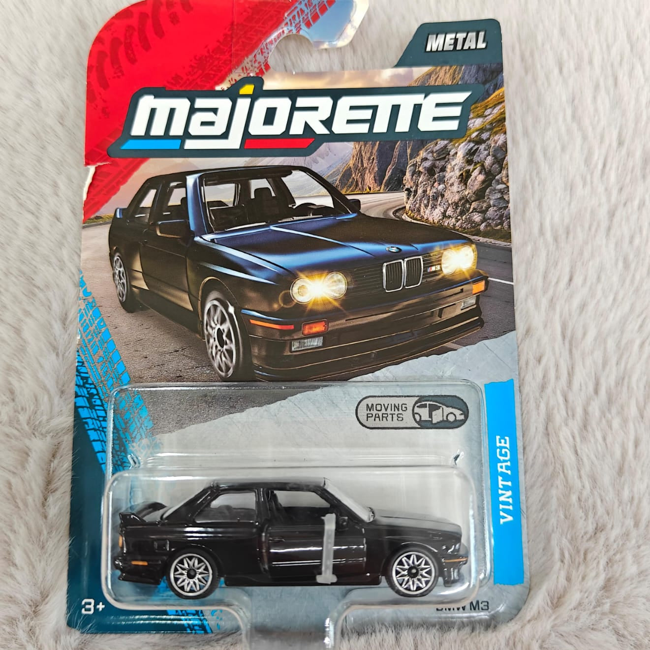 Majorette Vintage Premium Car with Freewheel and Opening Parts Car Model - BMW M3