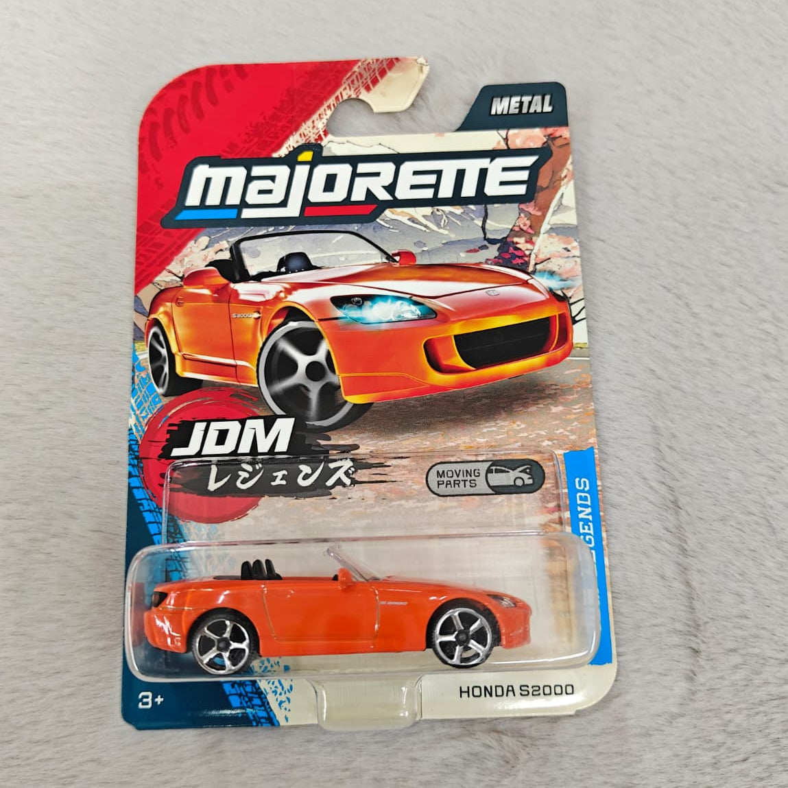 Majorette JDM Legends Premium Car - Sporty Japanese Drift Models with Freewheel and Opening Parts Car Model - Honda S2000