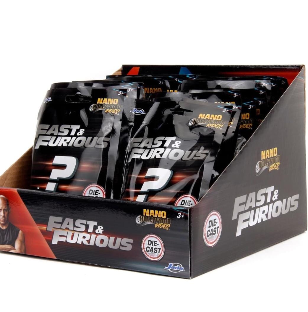 Jada Fast & Furious Nano Hollywood Rides Mystery Vehicle Diecast Model Toy Car - 1 Random Mystery Packet