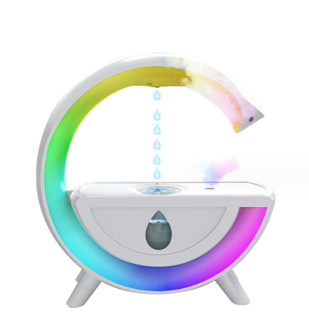 Portable USB Air Anti Gravity Water Drop Humidifier Light LED Night Lamp