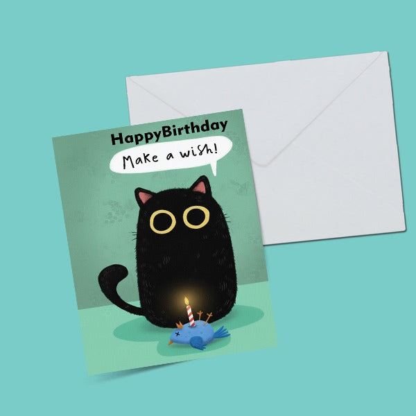 Happy Birthday Make A Wish Greeting Card