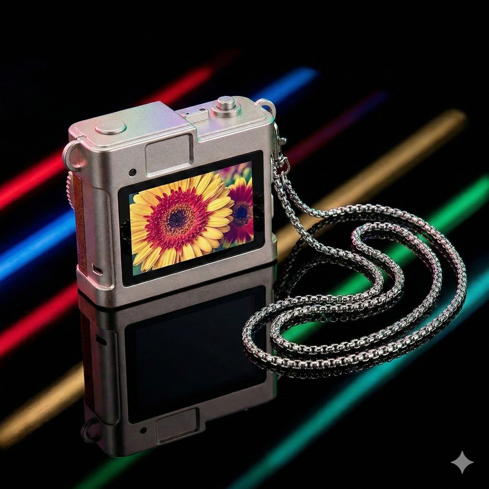 Mini Digital Camera with Filter Modes, 720p HD Video, Flashlight Keychain & Necklace (Choose From Drop Down Menu)