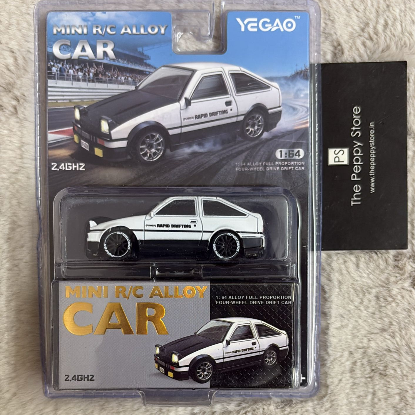 Yegao Scale 1:64 Mini 2.4 GHZ R/C Alloy Full Proportion Four-Wheel Drive Drift Car