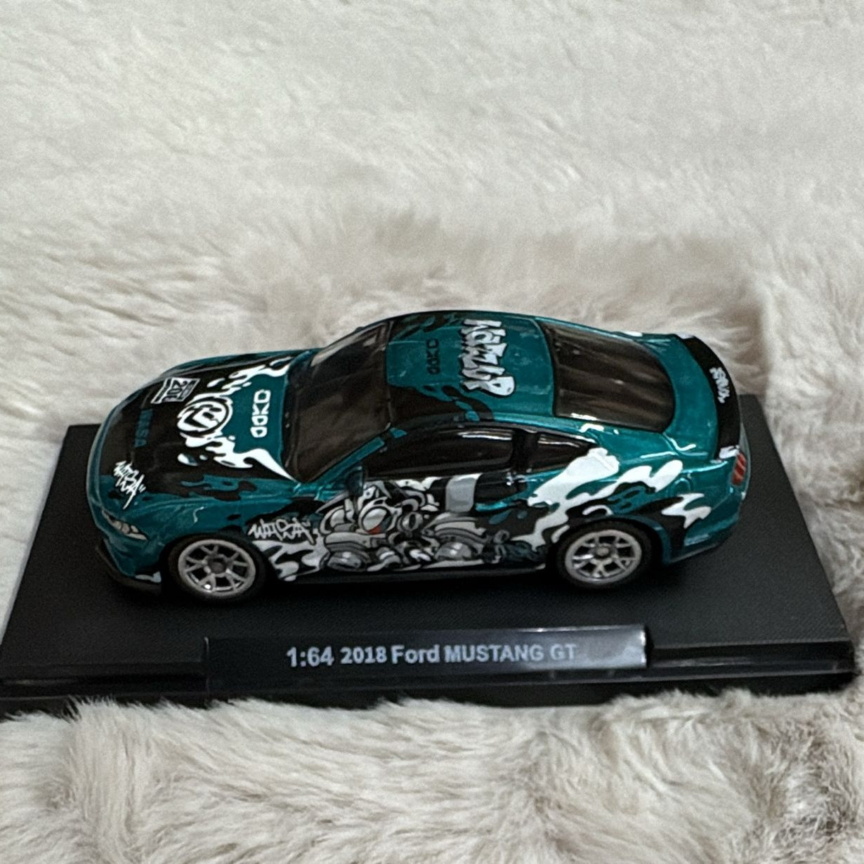 Scale 1 :64 CCA 2018 Ford Mustang GT With Acrylic Case - Box damaged Car In Mint Condition
