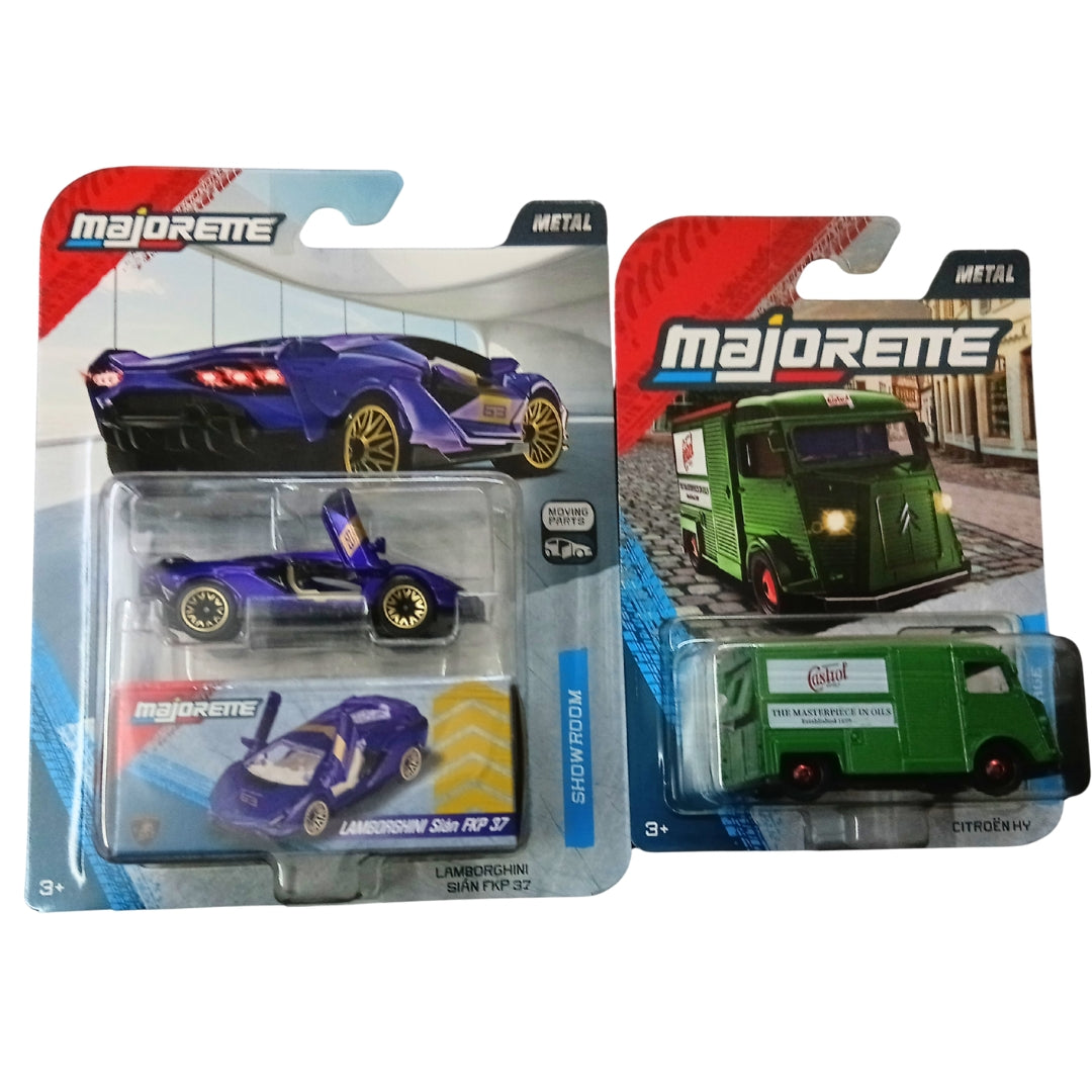 Majorette with Freewheel and Opening Parts Car Model - Set of 2