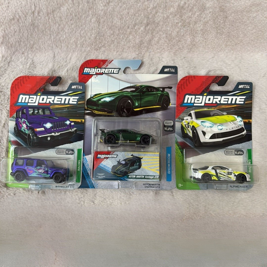 Majorette with Freewheel and Opening Parts Car Model - Set of 3