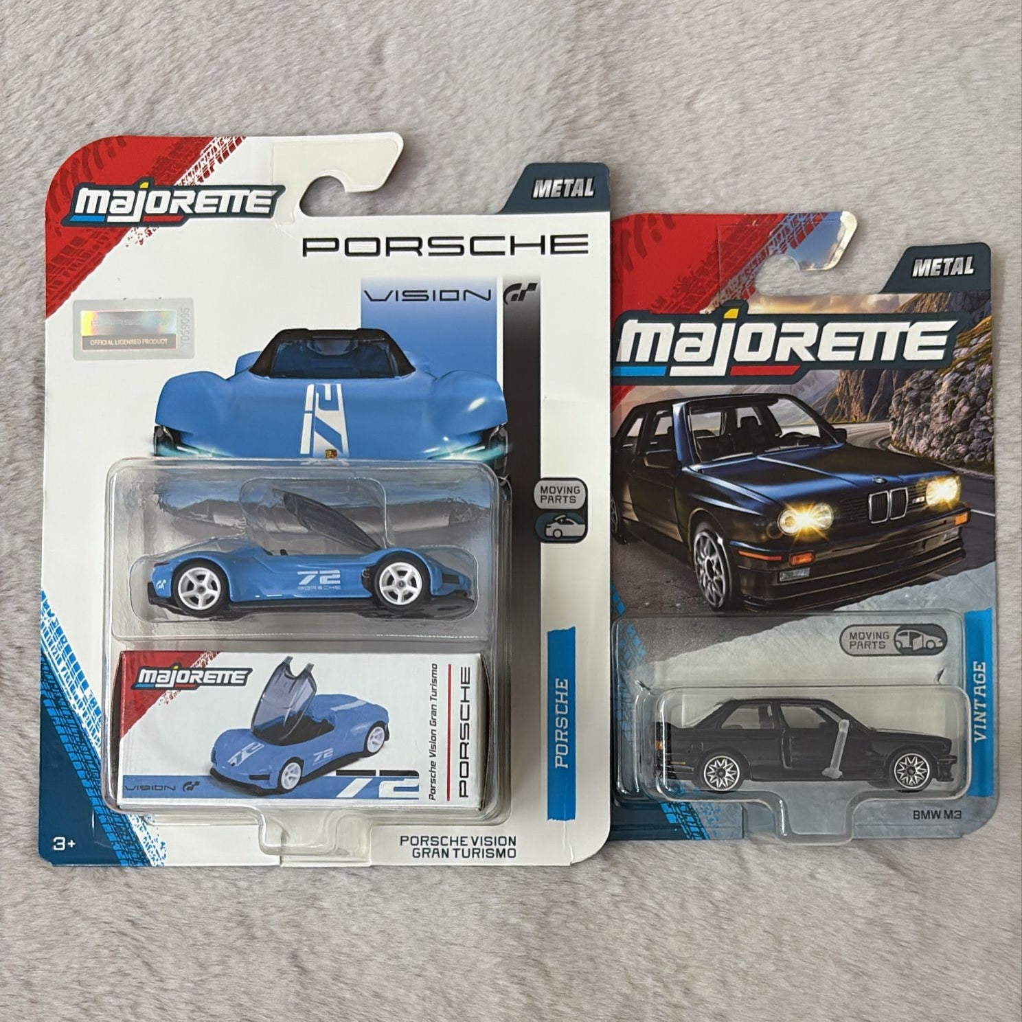 Majorette with Freewheel and Opening Parts Car Model - Set of 2