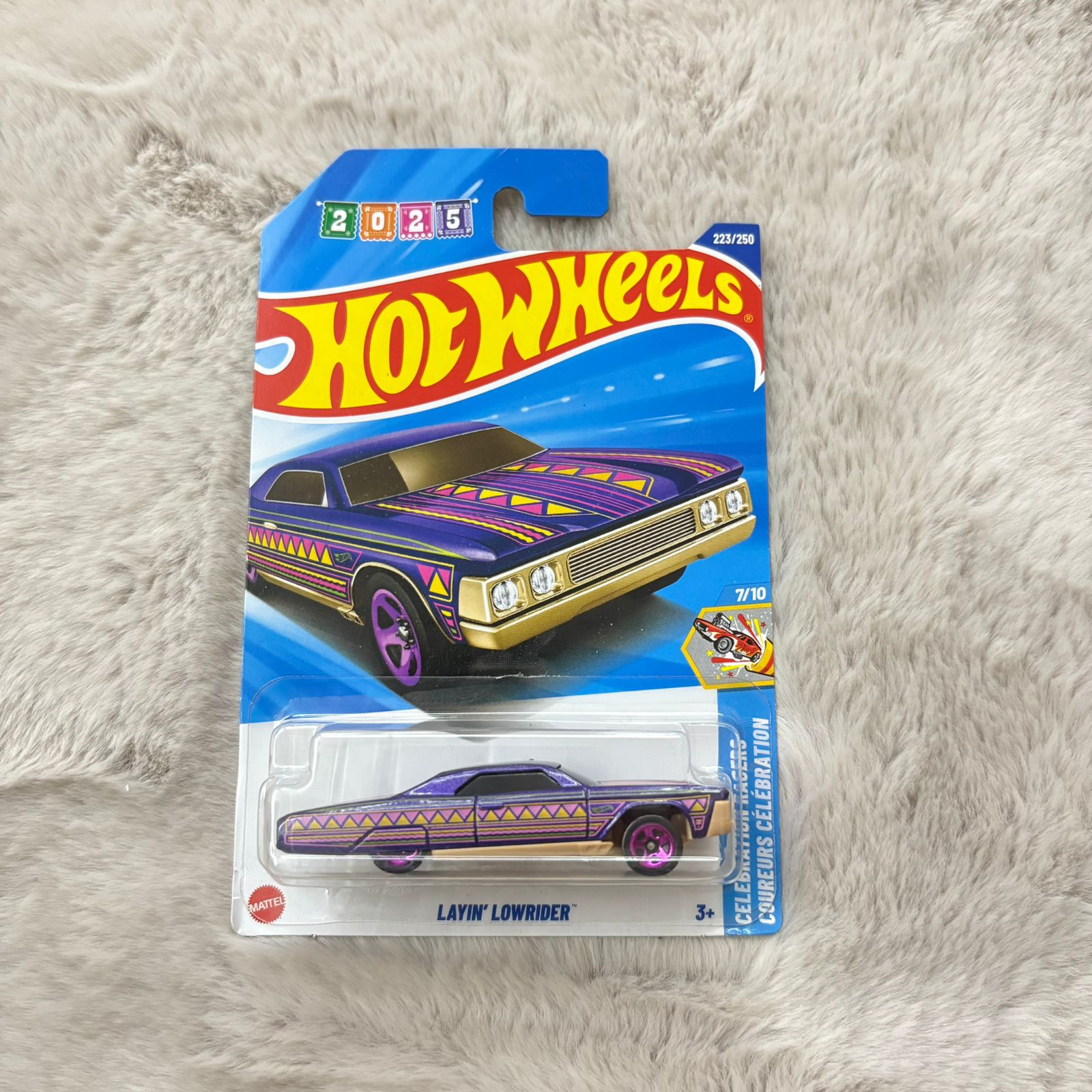 Hot Wheels 2025 L and M Case Vehicle Exclusive Collection - Layin' Lowrider - Card Damaged - Car In Mint Condition
