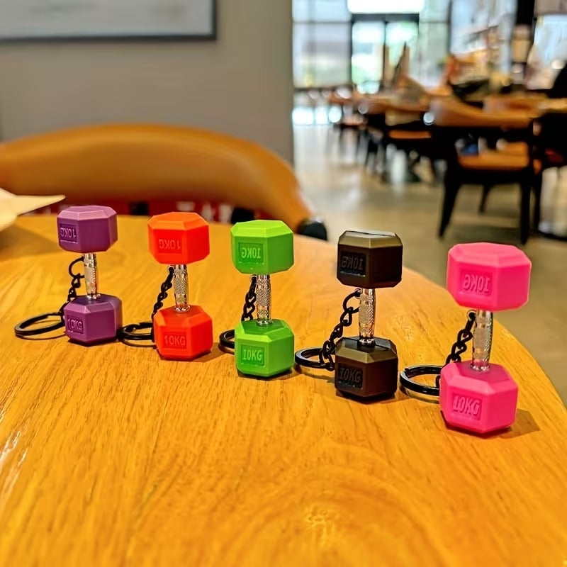 Dumbell 3D Rubber Keychain