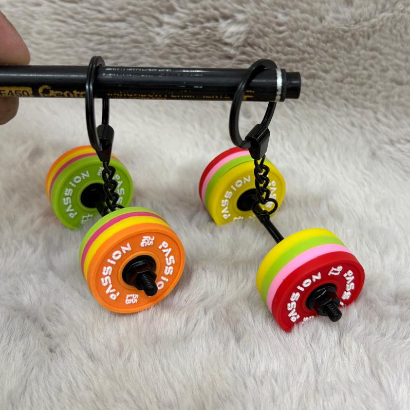 Dumbell 3D Rubber Keychain