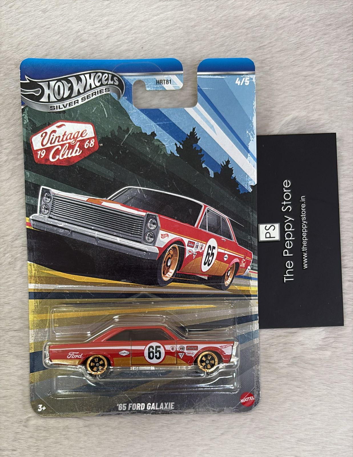Hot Wheels Scale 1:64 Imported 2025 Silver Series Vintage Club Series - 65 Ford Galaxie