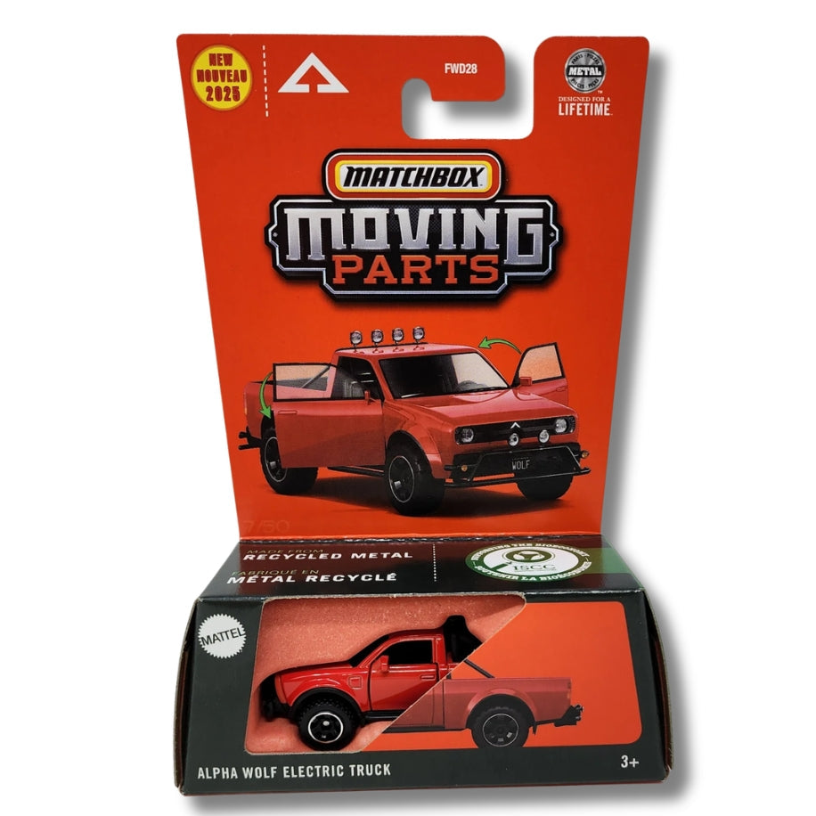 Matchbox Scale 1 : 64 Moving Parts 2025 Imported Vehicles Exclusive Collection - ALPHA WOLF ELECTRIC TRUCK