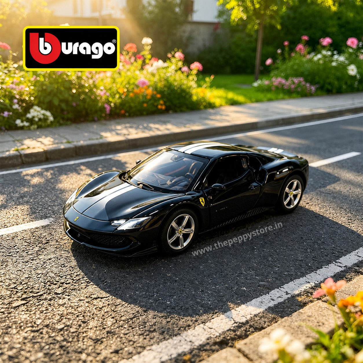 Bburago Ferrari 296 GTB Assetto Fiorano| Black Scale 1:64