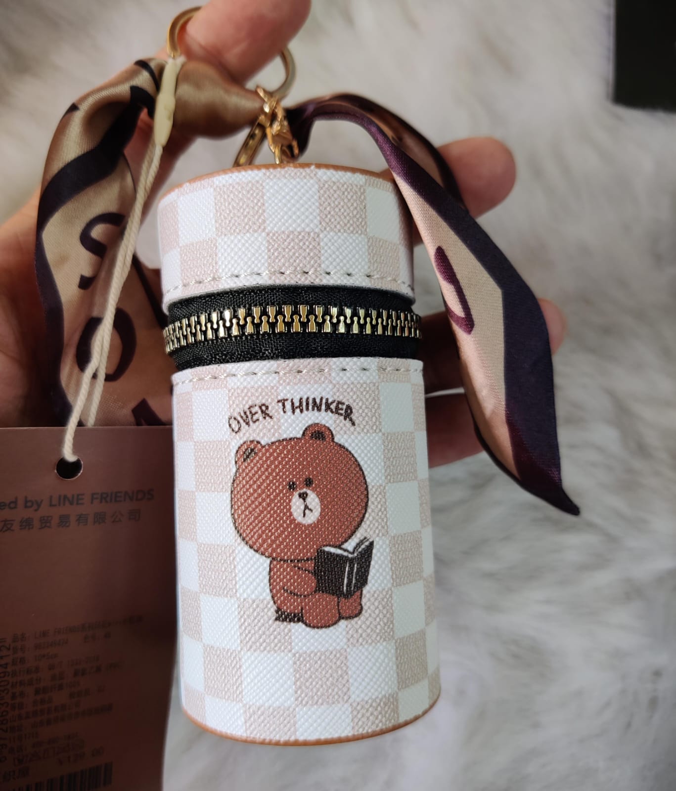 Cute Mini Pouch With Keychain and Bagcharm (Select From Drop Down Menu)