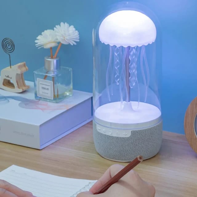 LED Colour Changing Jellyfish Lamp Bluetooth Speaker With USB