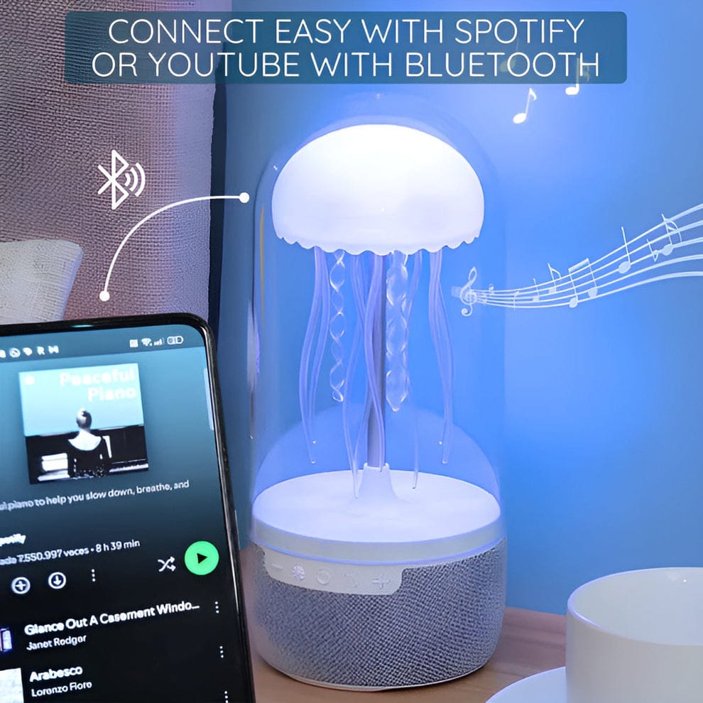 LED Colour Changing Jellyfish Lamp Bluetooth Speaker With USB