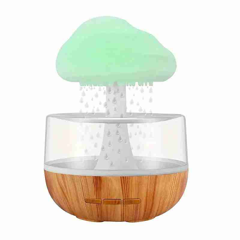 Rain Cloud Humidifier With Multicolor LED Lamp With Raindrop Sound - USB Chargeable