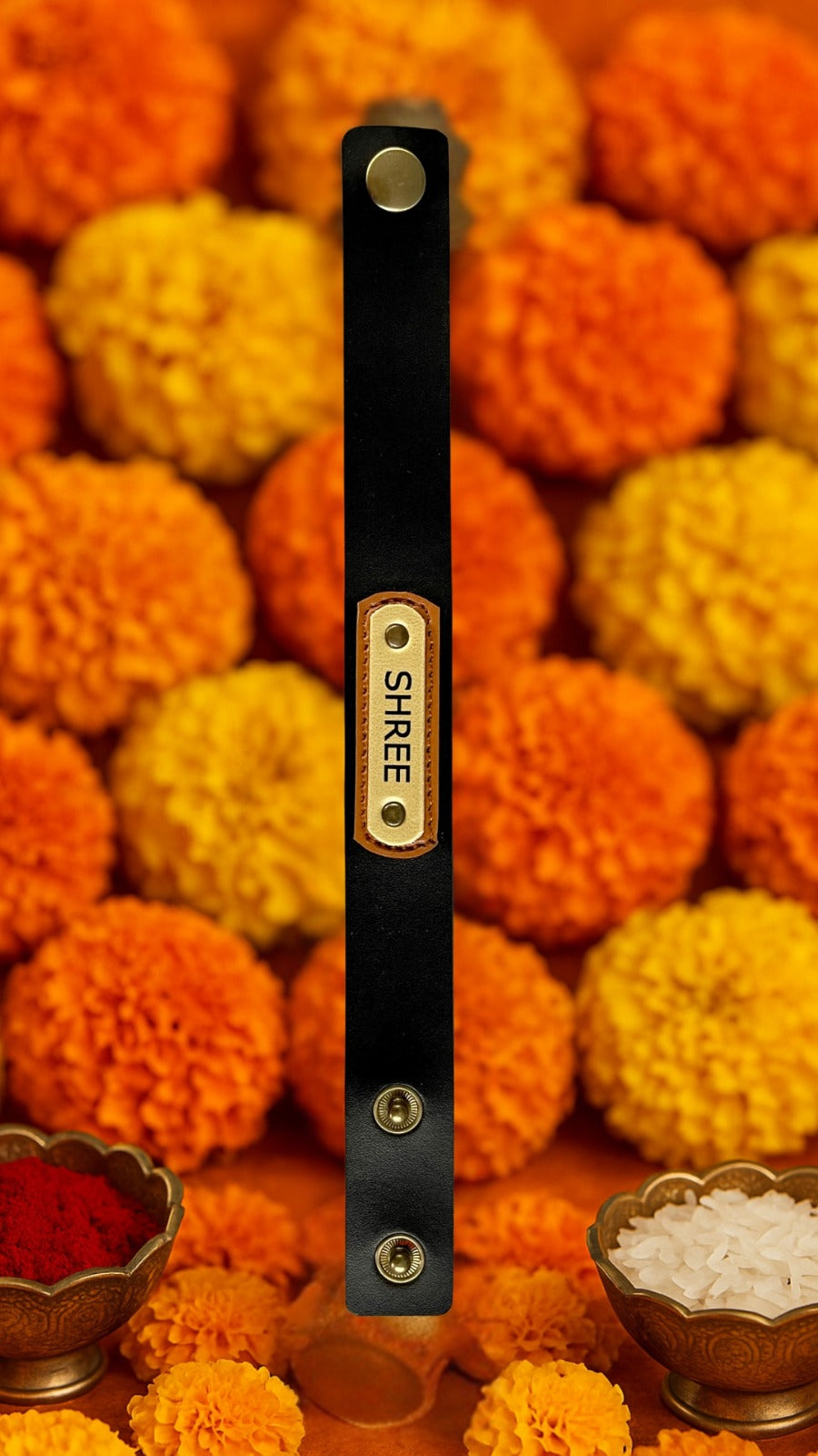 Personalised Rakhi - Black Strap is constant (No Cod on personalised Orders) - Prepaid Orders Only