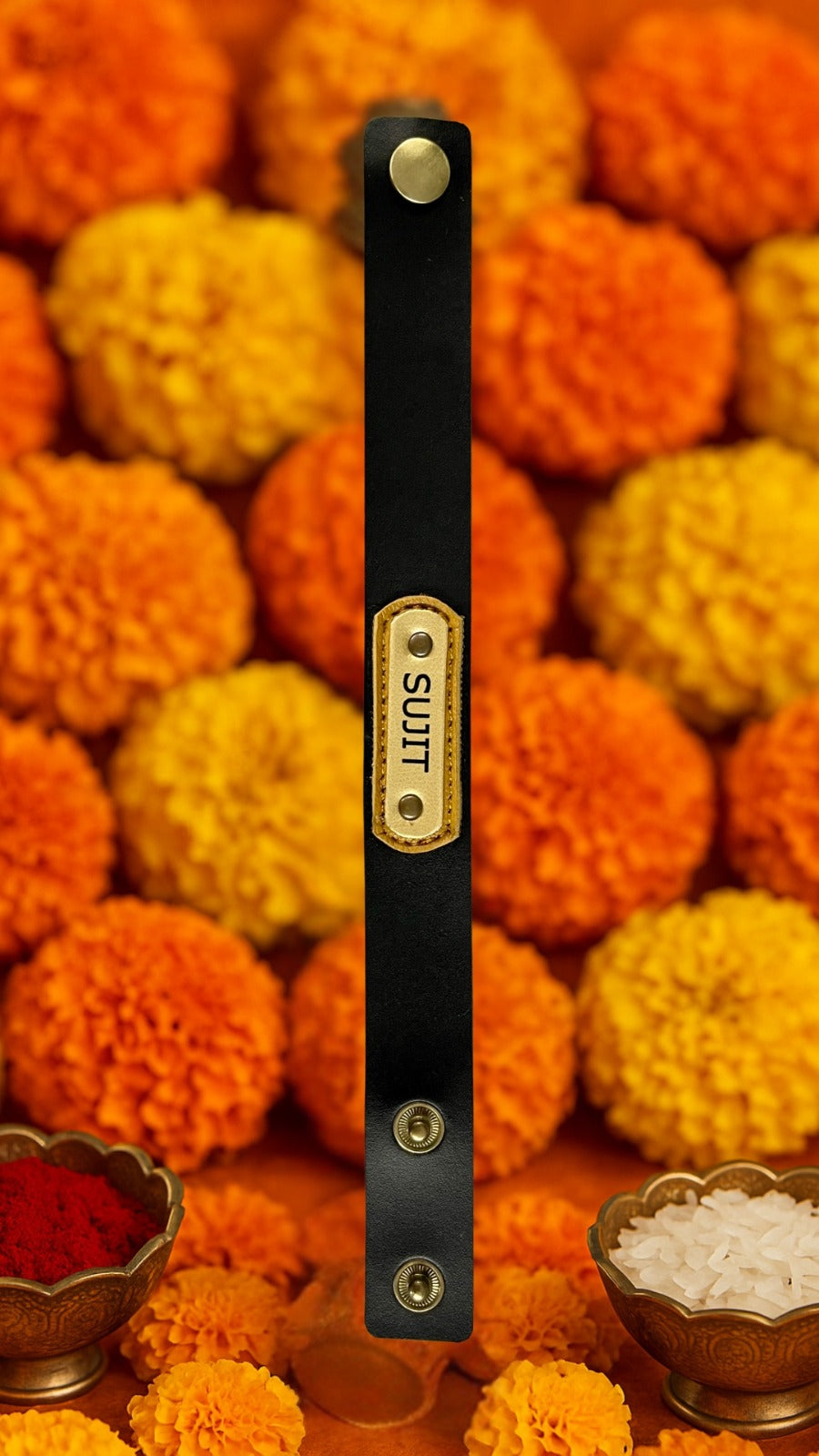 Personalised Rakhi - Black Strap is constant (No Cod on personalised Orders) - Prepaid Orders Only