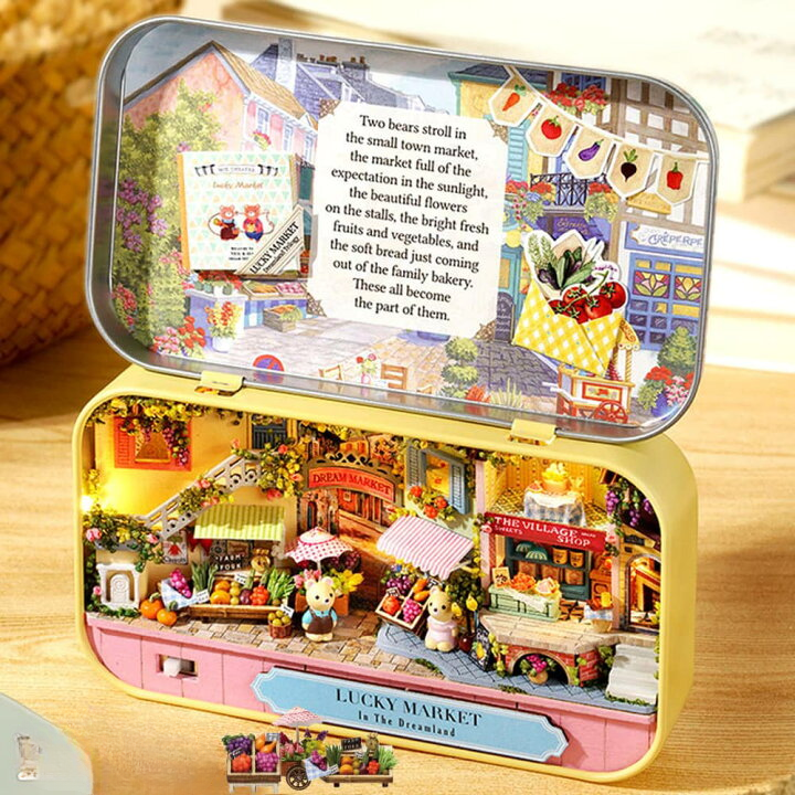 DIY Box Theatre - Lucky Market Dollhouse Miniature Kit