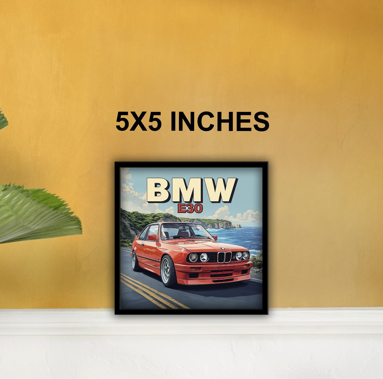 Bmw E30 Car Posters With Frame - 5*5 Inches