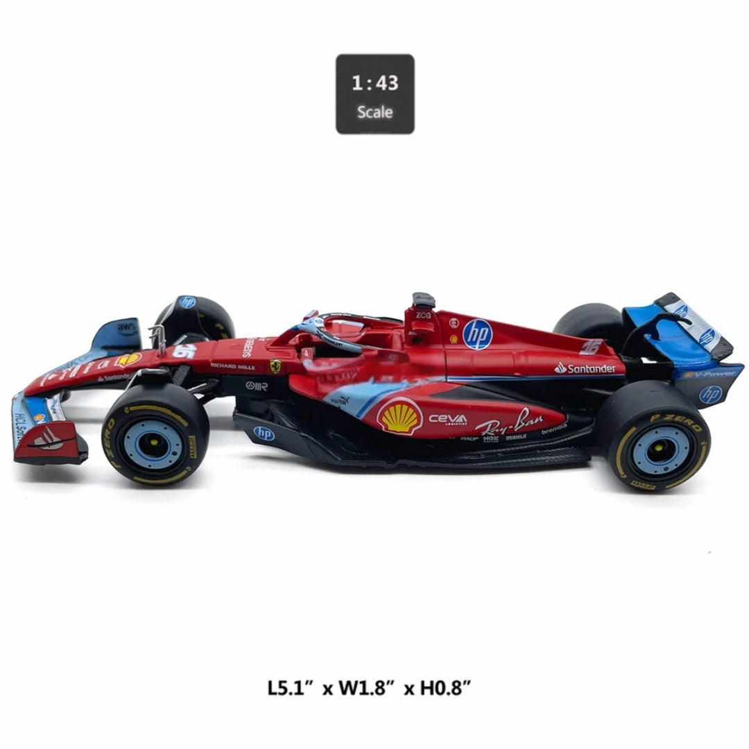 Bburago - 1/43 Diecast Scale Model - F1 2024 Ferrari F1 Team SF-24 - #16 Charles Leclerc