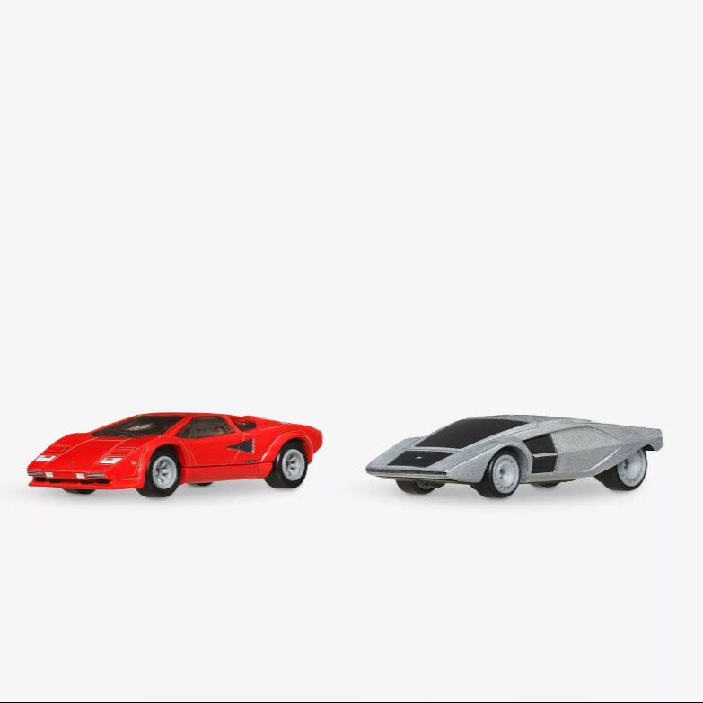 Hot Wheels premium 1/64 Car Culture Team Transport Lamborghini Countach LP5000 QV & Lancia Stratos Zero