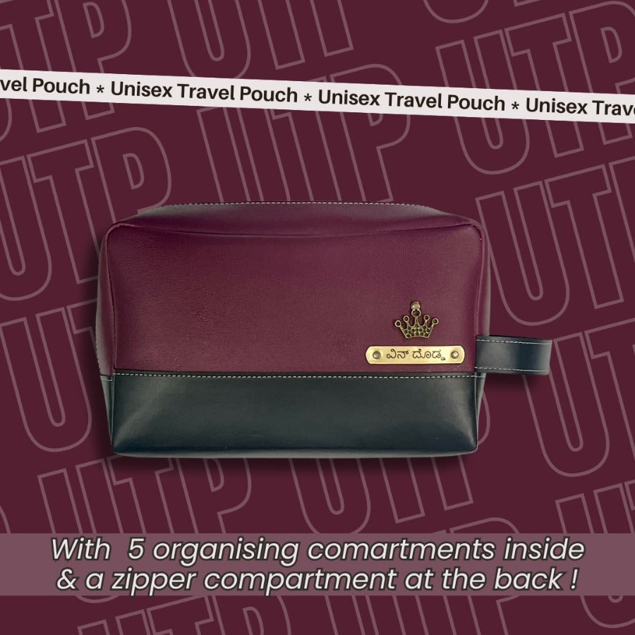 Personalised Unisex Travel Pouches ( No Cod Allowed on this product ) - Prepaid Orders Only