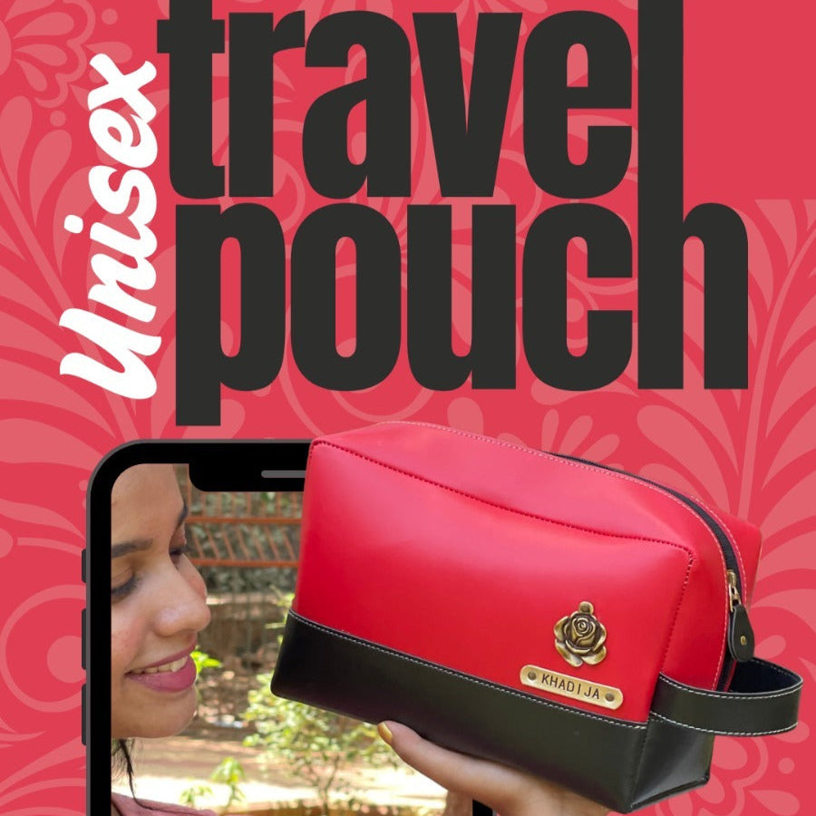 Personalised Unisex Travel Pouches ( No Cod Allowed on this product ) - Prepaid Orders Only
