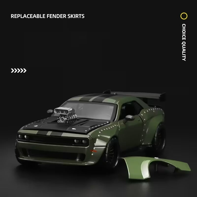 Scale 1 : 36 Official Licensed CCA Cool-Chic Auto 2-In-1 2022 Dodge Challenger SRT Jailbreak Diecast Metal Model Car