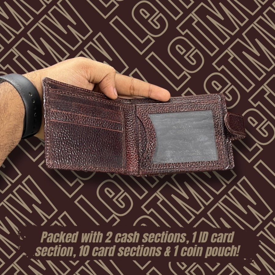 Personalised Pure Leather Twin Men's Wallets (No Cod on Personalised Orders) - Prepaid Orders Only