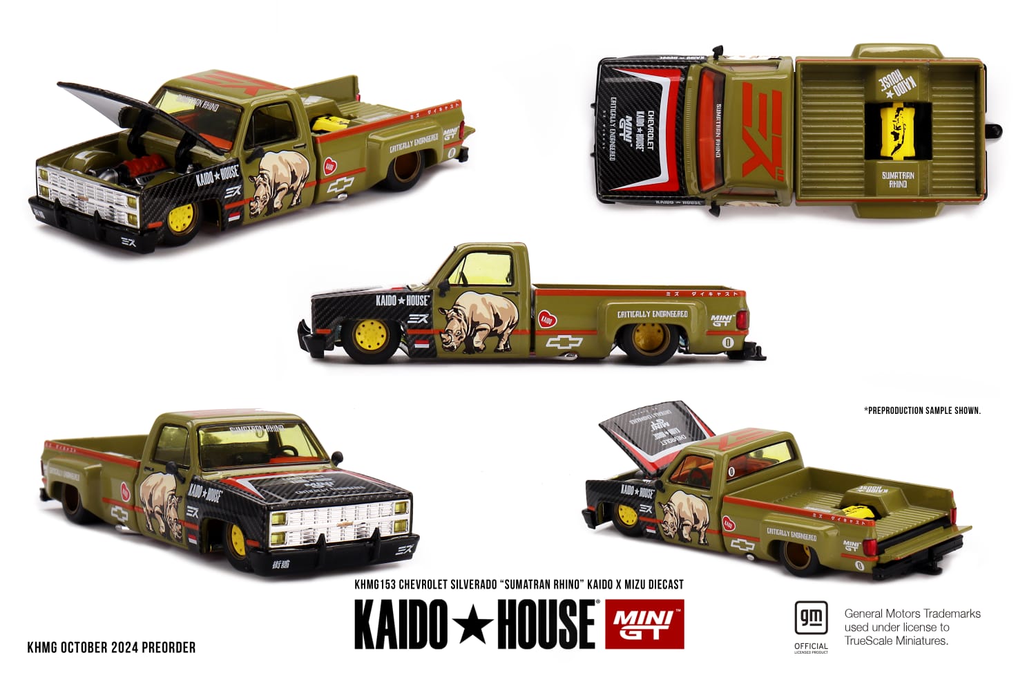 Imported Kaido House x Mini GT - Chevrolet Silverado "Sumatran Rhino" Kaido x Mizu Diecast