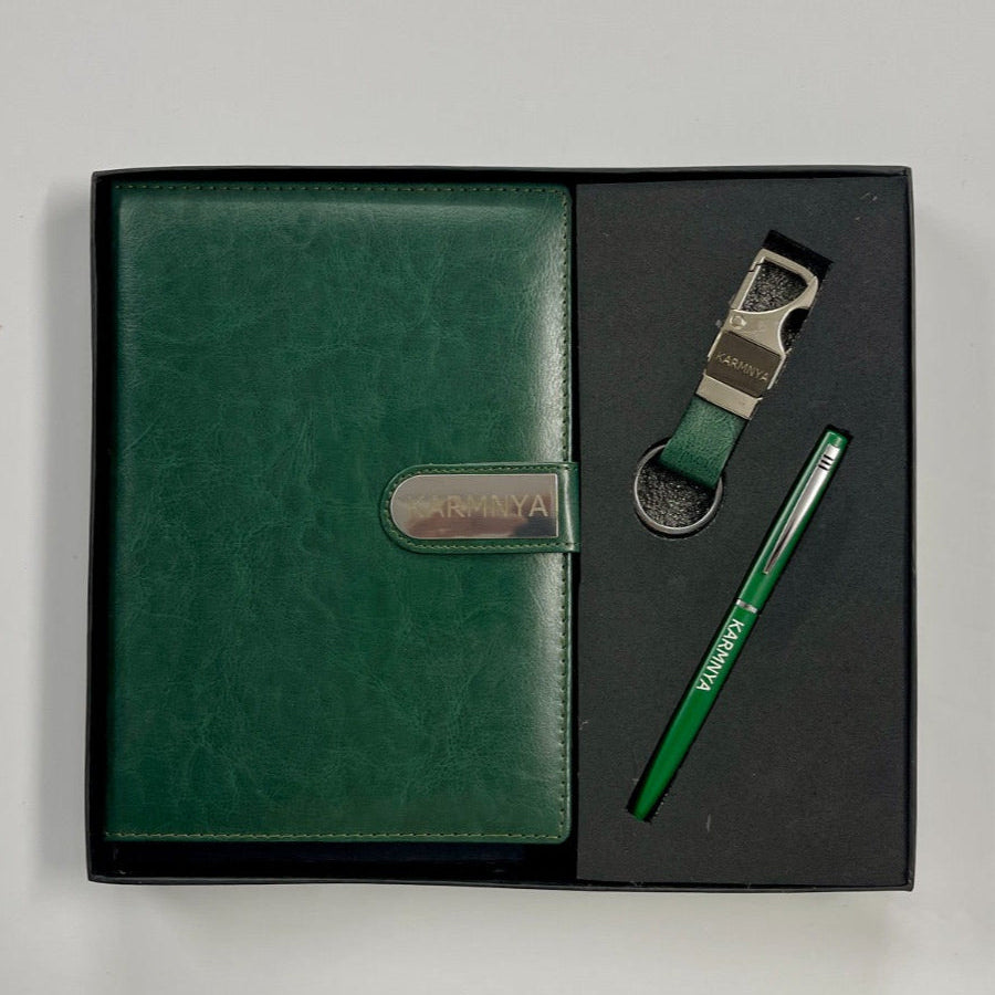 Personalised Name Gift Set - Diary , Keychain & Pen (No Cod on personalised Orders) - Prepaid Orders Only