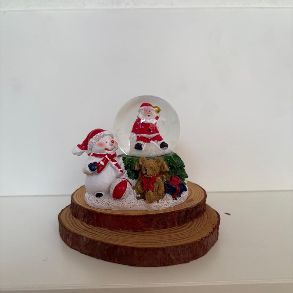 Christmas Snow Globe Decorative Showpiece Set of 2