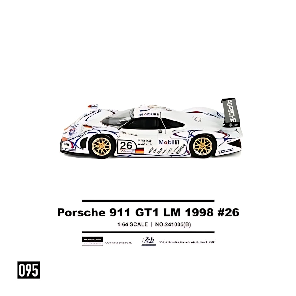 Preorder Scale 1 : 64 Die Cast Model - Porsche 911 GT1 Le Mans LM 1998 #26 - Champion (Will be shipped in 3rd Week Of January 2026 )