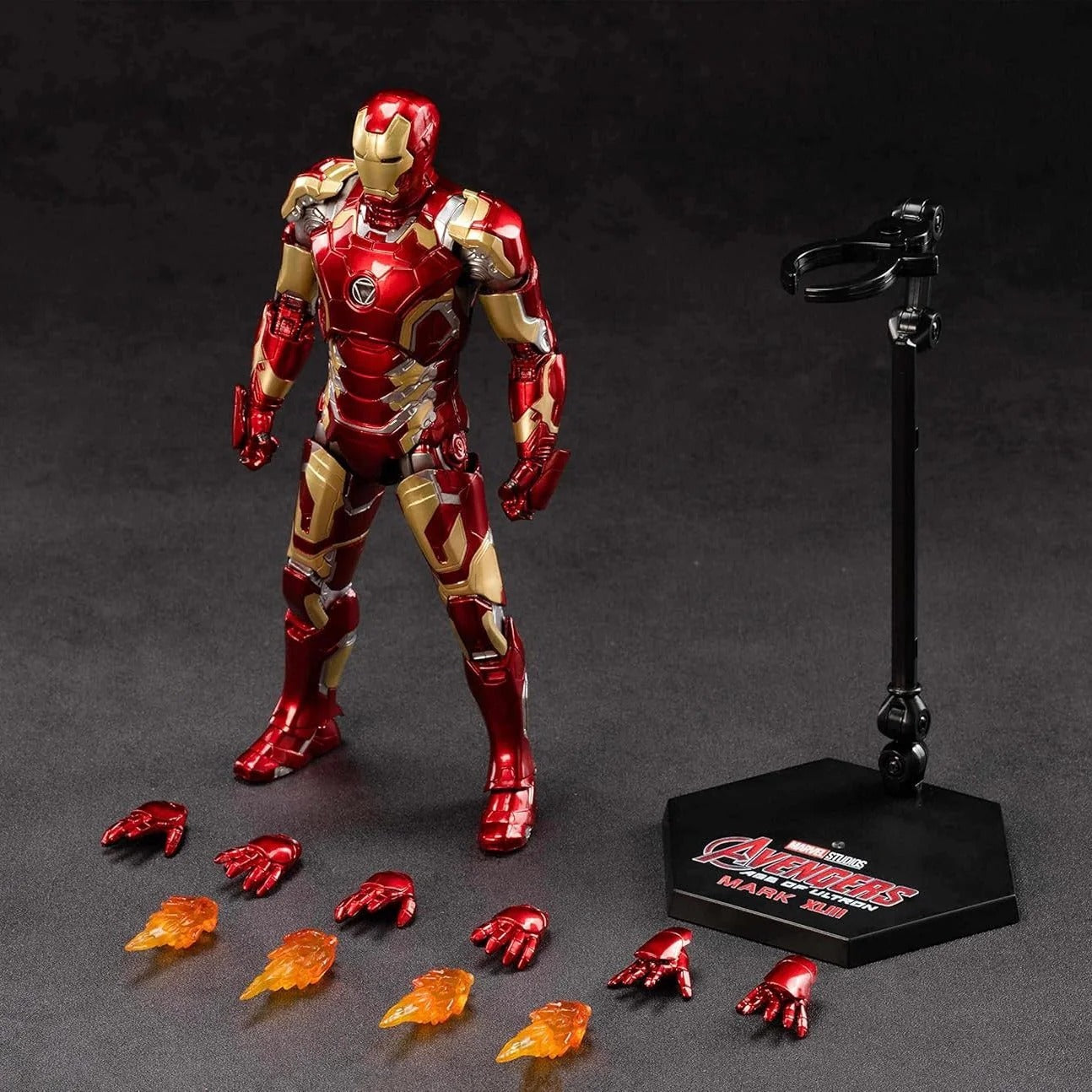 Marvel Studios Iron Man : The Infinity Saga 1:10 Scale Iron Man Mark MK43 Figure by ZD Toys (Size-7 Inch)